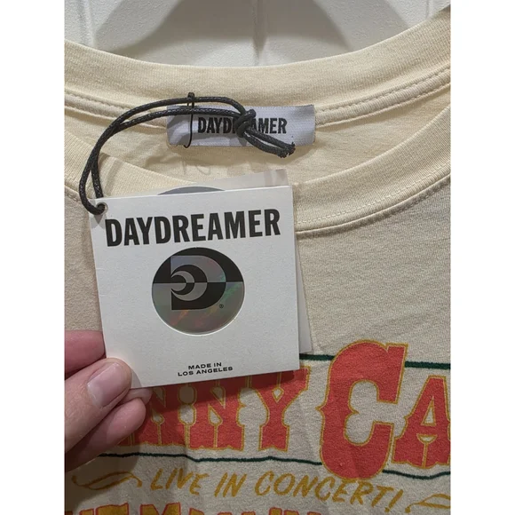 Daydreamer Tee Johnny Cash Man In Black - Butter Yellow OS NWT $88 Concert Music - Picture 8 of 8